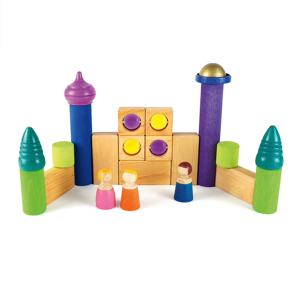 Bauspiel Houten Blokken Set | 50 Stuks