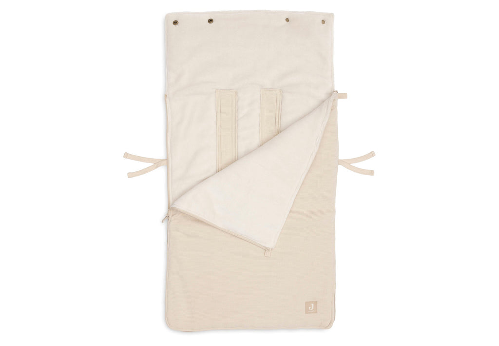 Jollein Voetenzak groep 0+ 3/5 punts gordel Little Waffle Sand