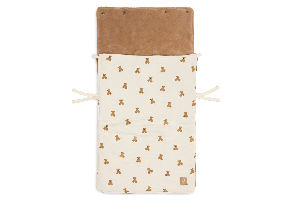 Jollein Voetenzak groep 0+ 3/5 punts gordel Mini Teddy Bear Waffle