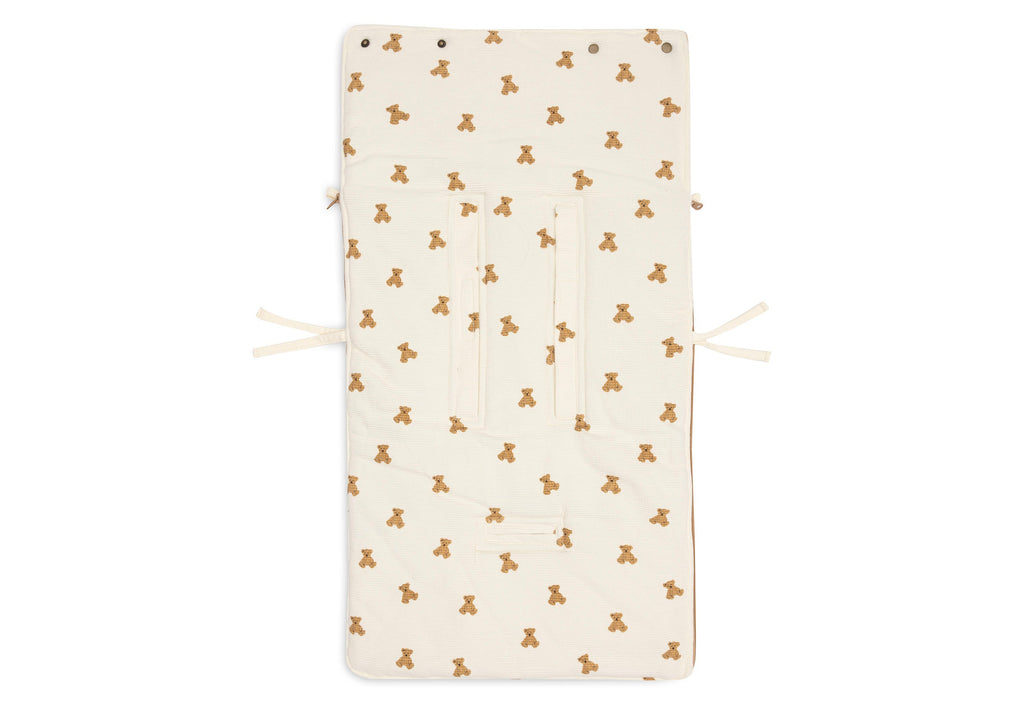 Jollein Voetenzak groep 0+ 3/5 punts gordel Mini Teddy Bear Waffle