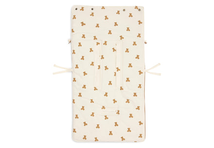 Jollein Voetenzak groep 0+ 3/5 punts gordel Mini Teddy Bear Waffle