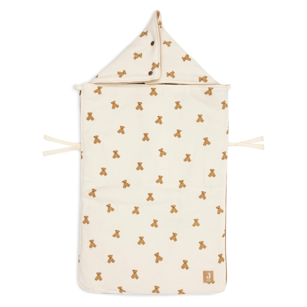 Jollein Voetenzak groep 0+ 3/5 punts gordel Mini Teddy Bear Waffle