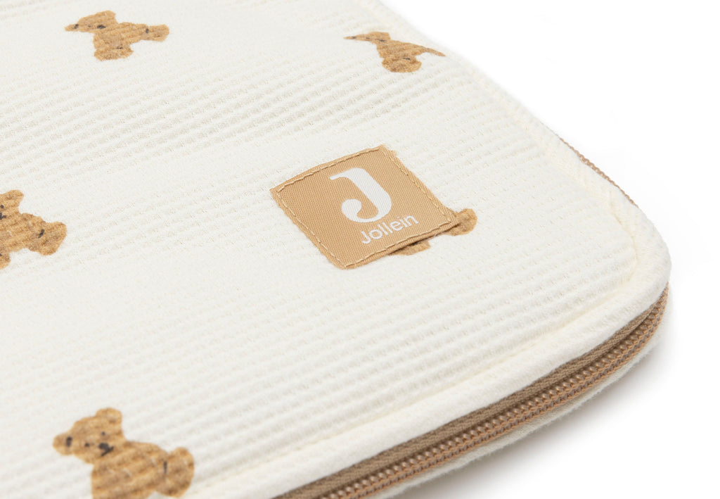 Jollein Voetenzak groep 0+ 3/5 punts gordel Mini Teddy Bear Waffle