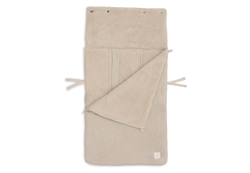 Jollein Voetenzak groep 0+ 3/5 punts gordel Sprinkle Knit | Sand