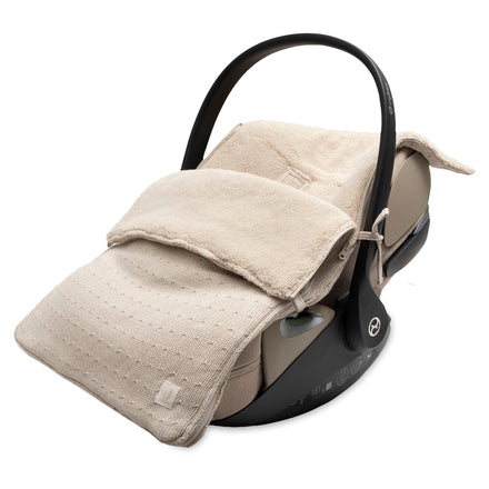 Jollein Voetenzak groep 0+ 3/5 punts gordel Sprinkle Knit | Sand