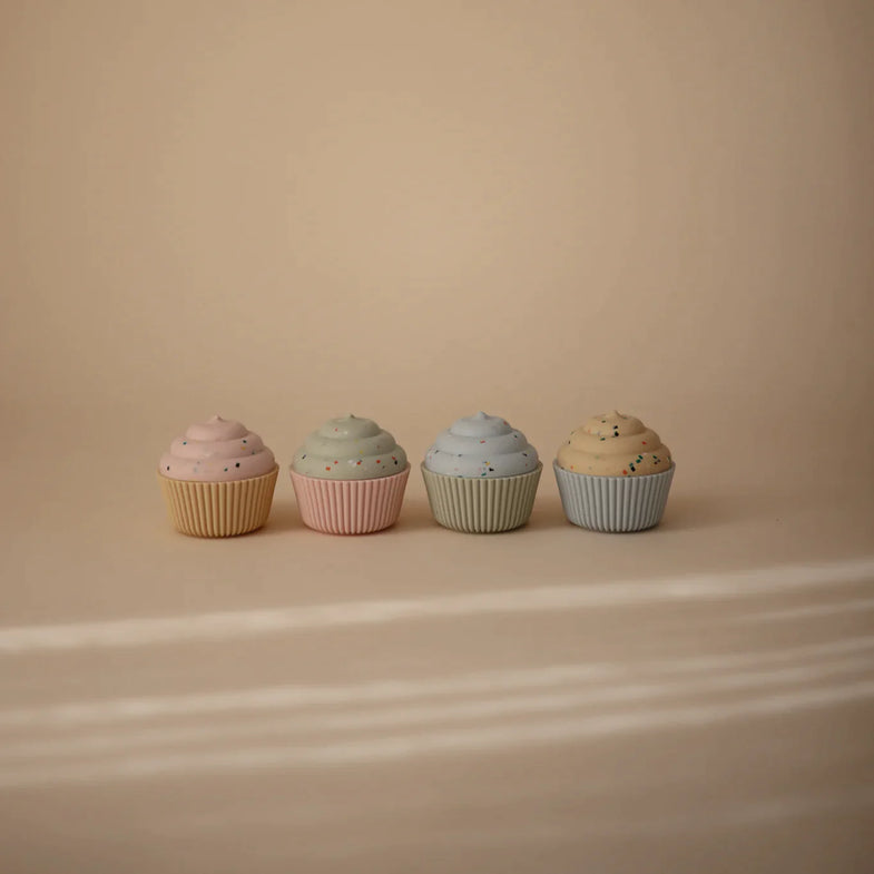 Mushie Badspeelgoed Set 4-Pack | Cupcake Toy