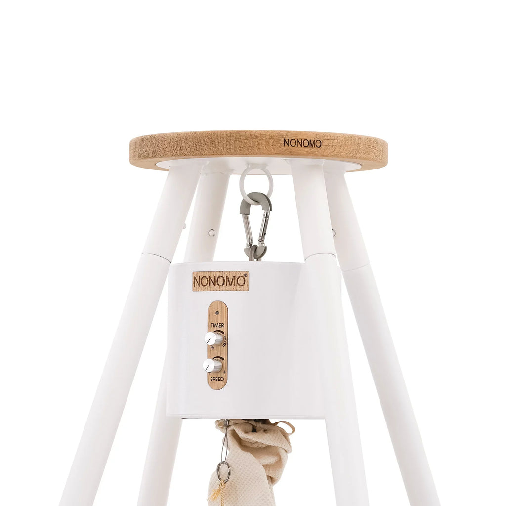 Nonomo Heavenly Dreams Baby Premium Wieg Almond + Move + Tipi Stand (stokken) White