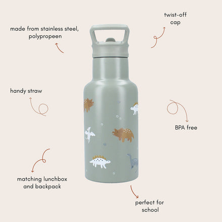 Kidzroom Thermische Drinkfles 350ml | Small Talk