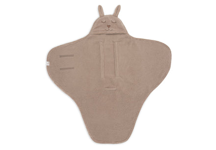 Jollein Wikkeldeken Bunny Cloudy Rib | Milky Coffee