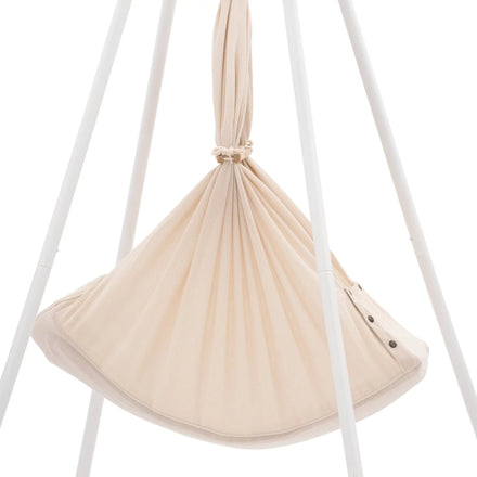 Nonomo Heavenly Dreams Baby Premium Wieg Almond + Move + Tipi Stand (stokken) White