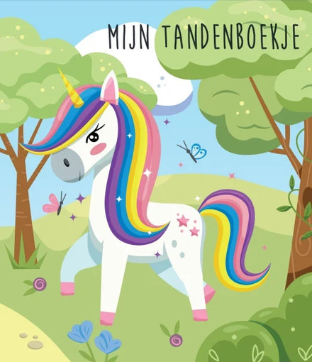 Tandenpret Tandenboekje Unicorn met glitterdetails en magnetische sluiting