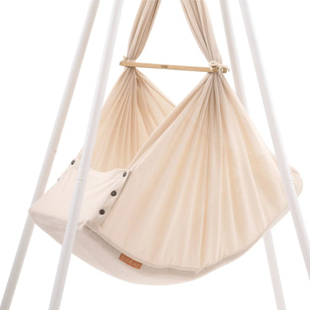 Nonomo Heavenly Dreams Baby Premium Wieg Almond + Move + Tipi Stand (stokken) White