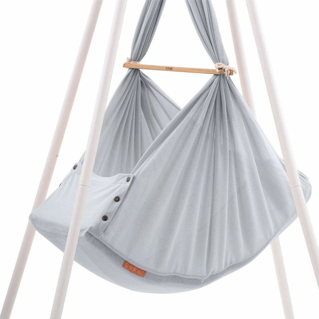 Nonomo Heavenly Dreams Baby Premium Wieg Stone Grey + Move + Tipi White