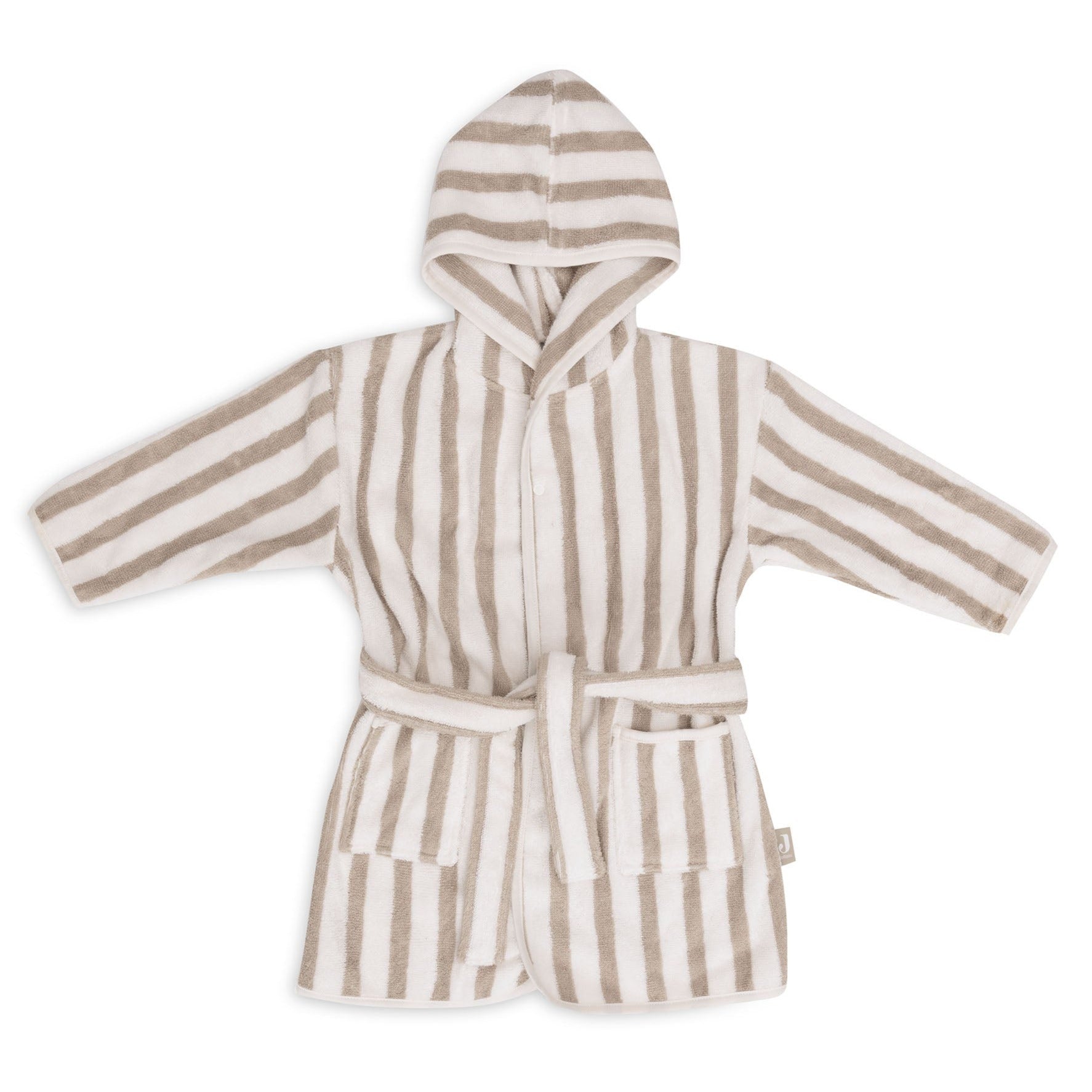 Jollein Badjas 1-2Y | Stripe Terry Olive Green Gots
