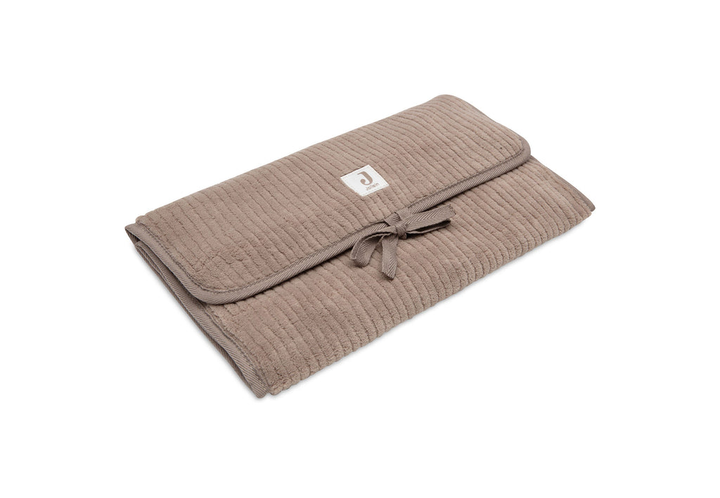 Jollein Verschoningsmat Met Opbergvakken Cloudy Rib | Milky Coffee
