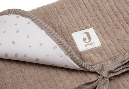 Jollein Verschoningsmat Met Opbergvakken Cloudy Rib | Milky Coffee
