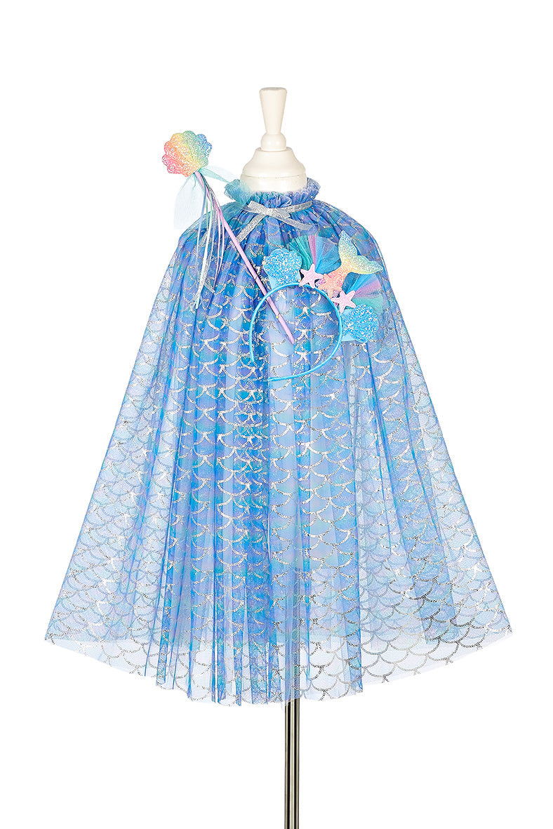 Souza Marlya mermaid cape + tiara + Toverstaf set, 3-4Y