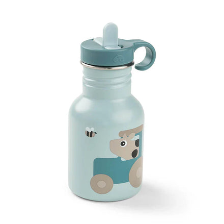 Done By Deer Drinkfles RVS 350ml | Tiny Farm Blue
