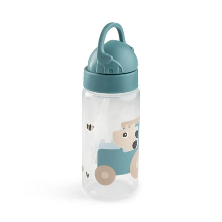 Done By Deer Drinkfles Met Rietje 350ml | Tiny Farm Blue