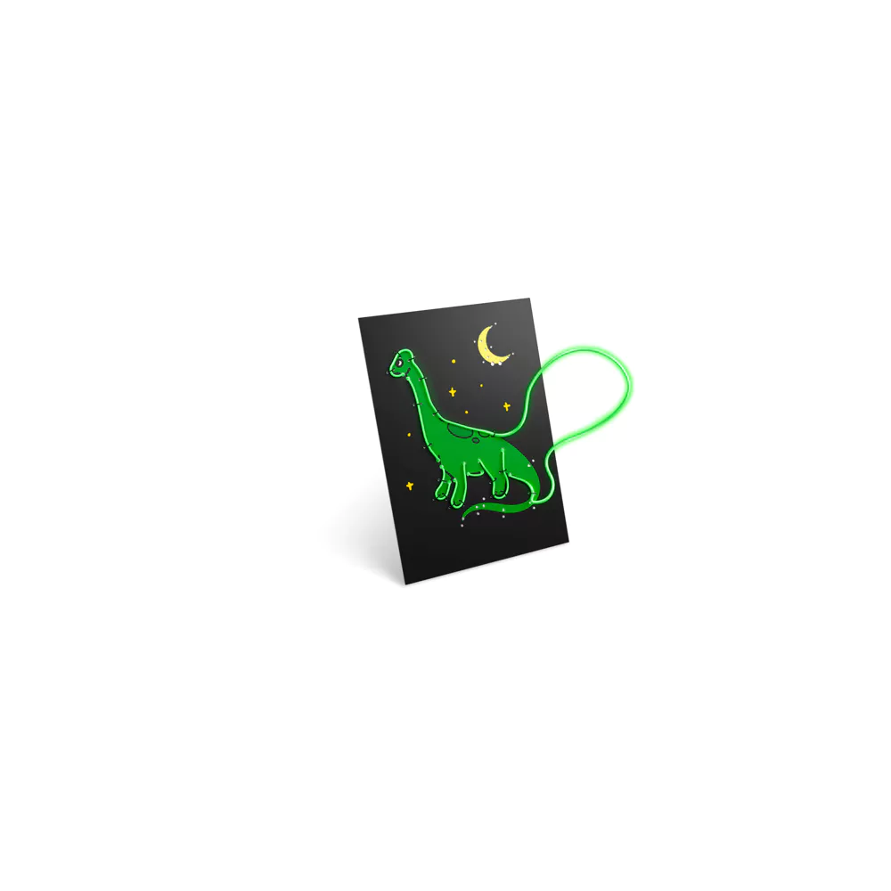 * Kidywolf Light-Up Wall Art Craft Kit | Dino