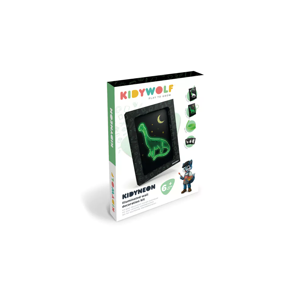 * Kidywolf Light-Up Wall Art Craft Kit | Dino