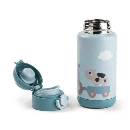 Done By Deer Thermische Drinkfles | Tiny Farm Blue