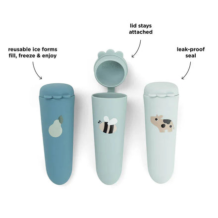Done By Deer Silicone Ice Pops 3st | Tiny Farm Blue