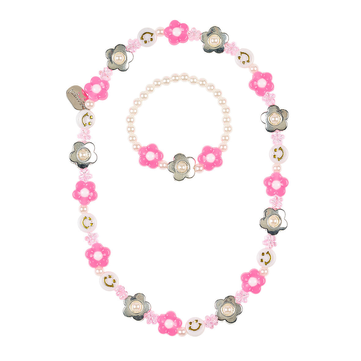 Souza Ketting en Armband Set Jessie Bloem | Roze