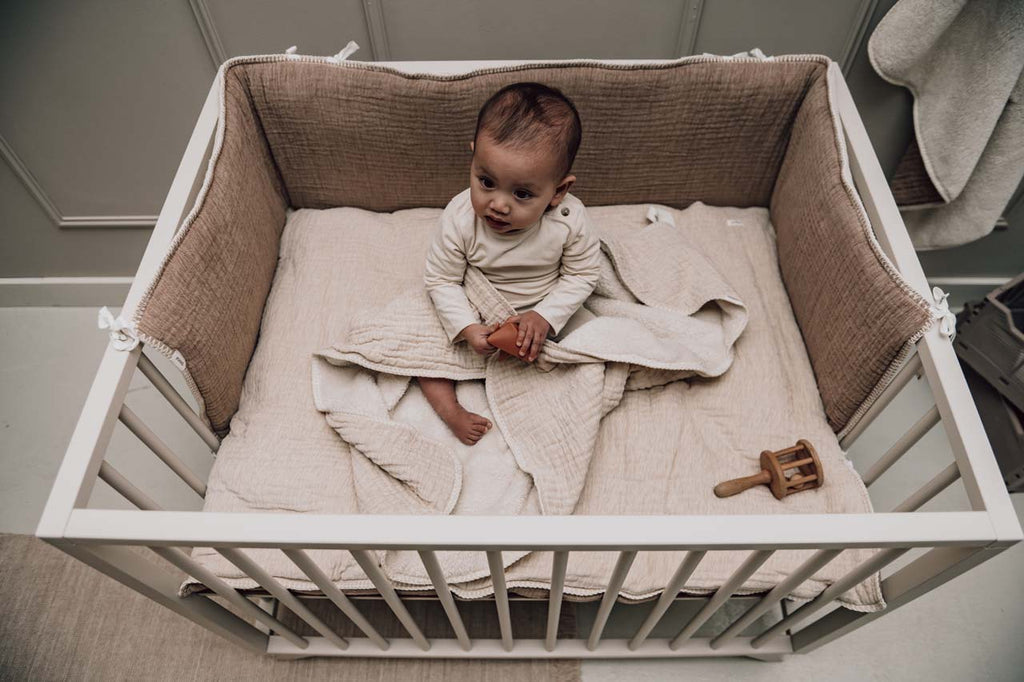 Koeka Boxkleed Rivoli | Warm White/Caffe