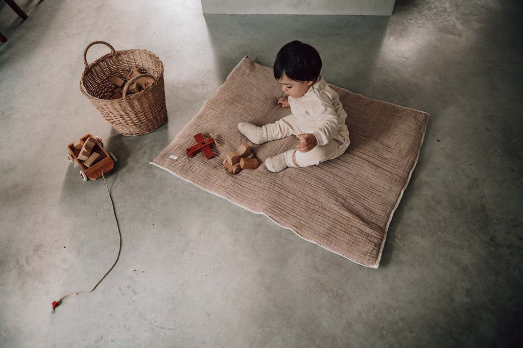 Koeka Boxkleed Rivoli | Warm White/Caffe