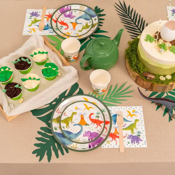 Oh Yeah Kartonnen Bordjes 6st Ø 17 cm | Baby Dino's