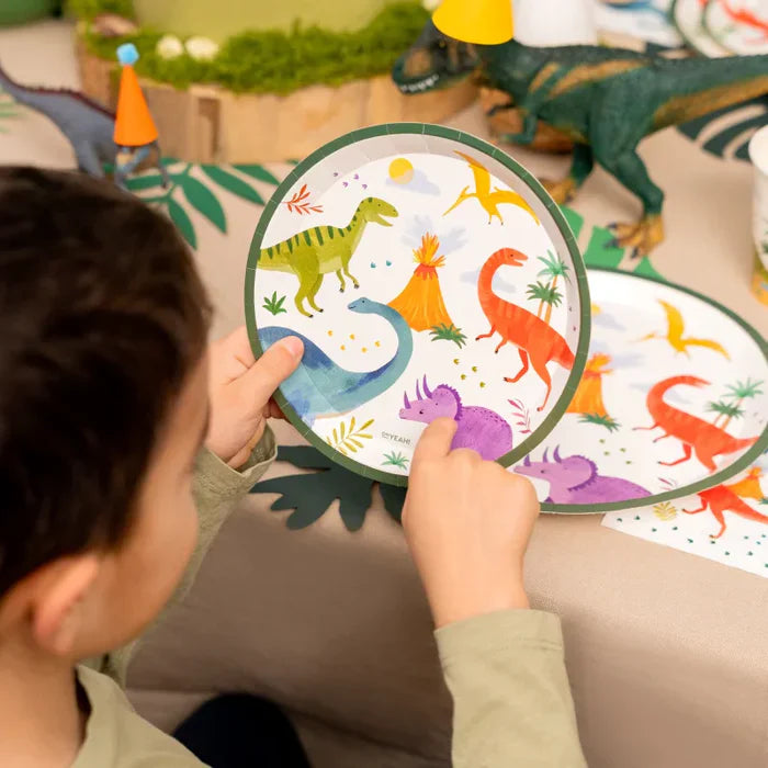 Oh Yeah Kartonnen Bordjes 6st Ø 17 cm | Baby Dino's