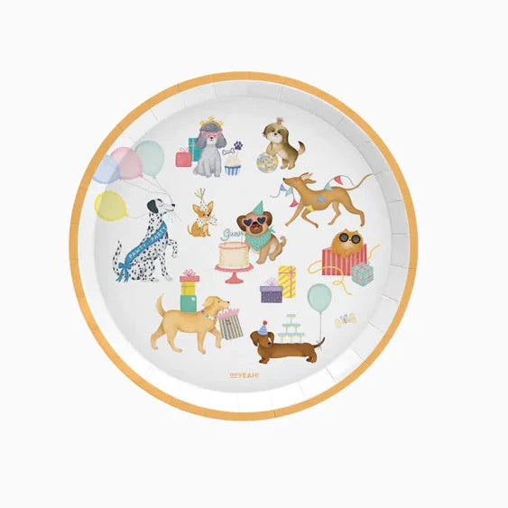 Oh Yeah Kartonnen bordjes 6st Ø 17 cm | Puppy's