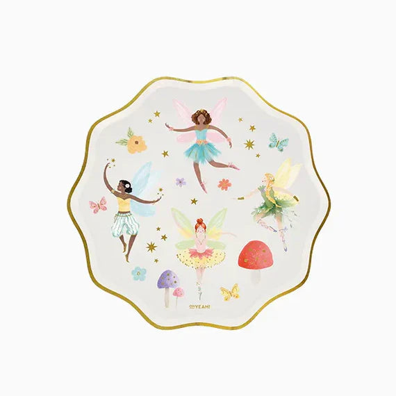 Oh Yeah Kartonnen bordjes 6st Ø 18 cm | Feeën