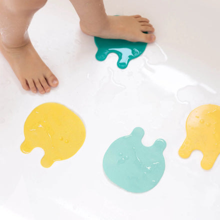 Quutopia Grippi Anti-Slip Buddies Badspeeltjes | Jellyfish Groen/Geel