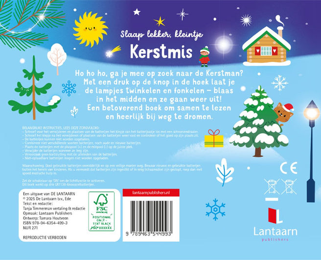 De Lantaarn Voorleesboek met lampjes Slaap lekker, Kleintje | Kerstmis