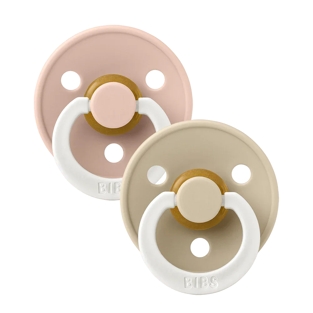 Bibs Fopspeen Size 2 Latex Symmetrisch Glow in The Dark 2 pack | Blush / Vanilla