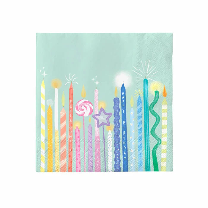 Oh Yeah Set Servetten 20st 33x33cm | Birthday Candles