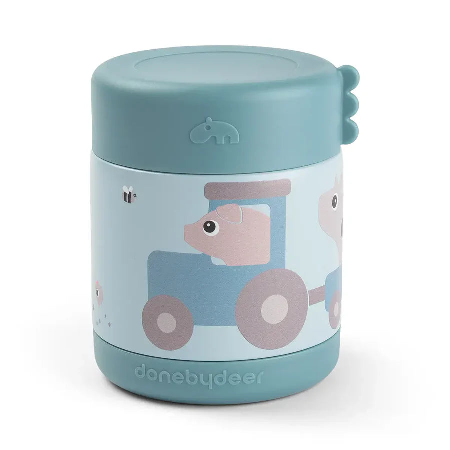 Done By Deer Thermische Food Jar 300ml | Tiny Farm Blue