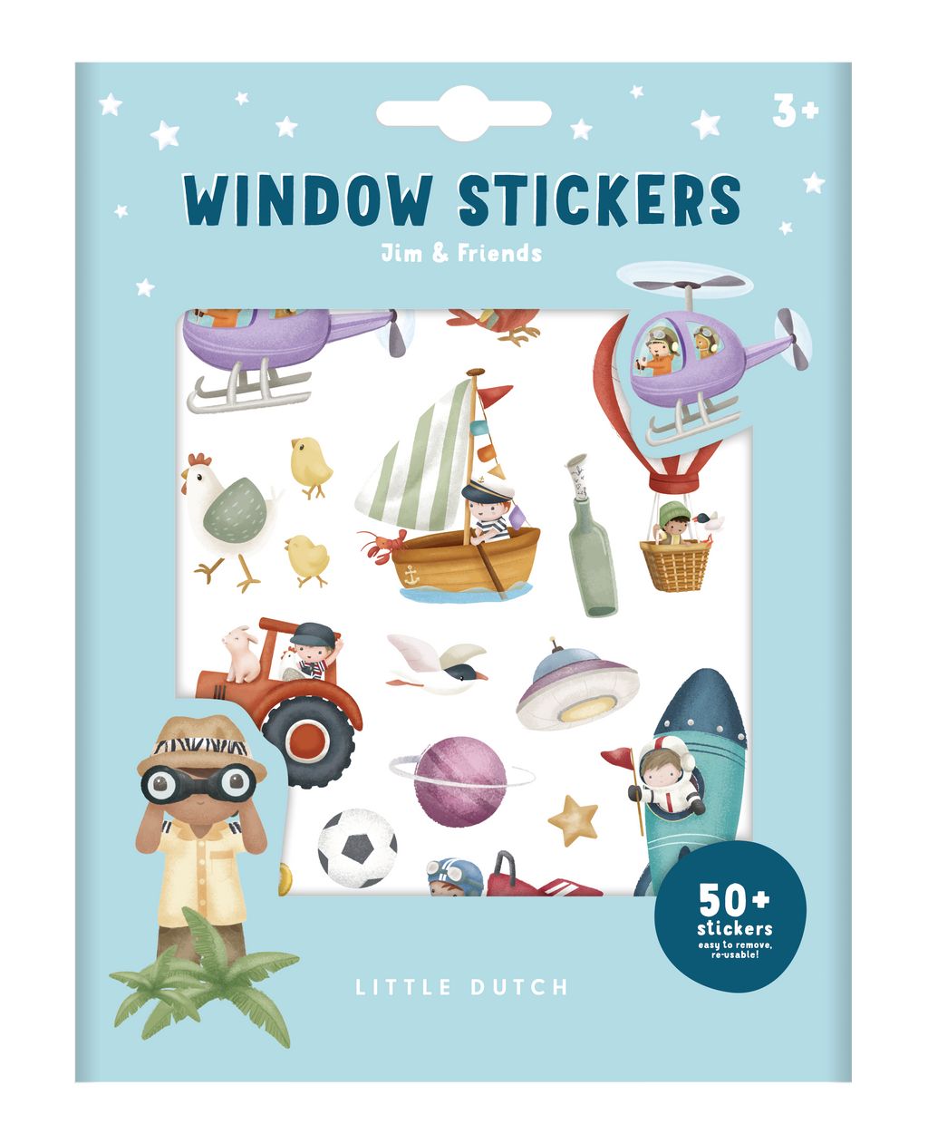 Little Dutch Raamstickers | Jim & Friends