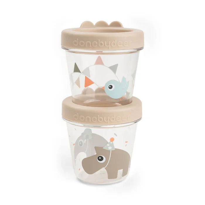 Done By Deer Baby Food Container 2st | Celebration Sand