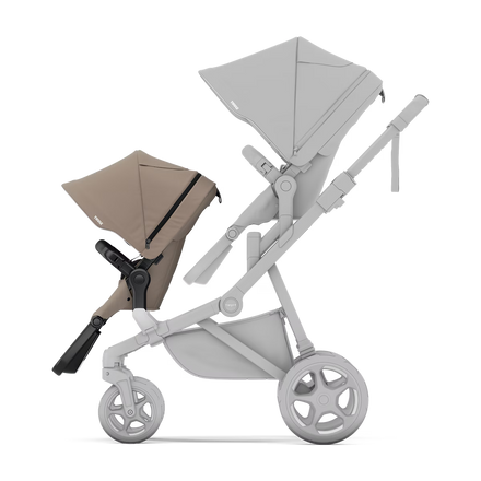 Thule Sleek 2 Sibling Seat | Tinted Taupe On Black