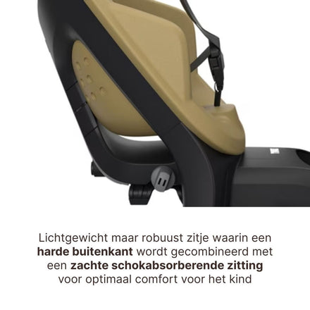 Thule Yepp 2 Maxi Fietsstoel Achterop Bagagedrager Montage I Fennel Tan