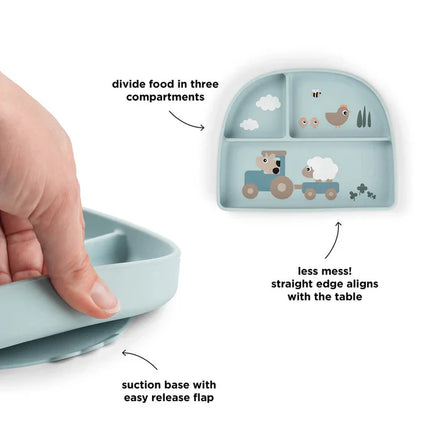 Done By Deer Stick&Stay Bordje met Vakjes | Tiny Farm Blue