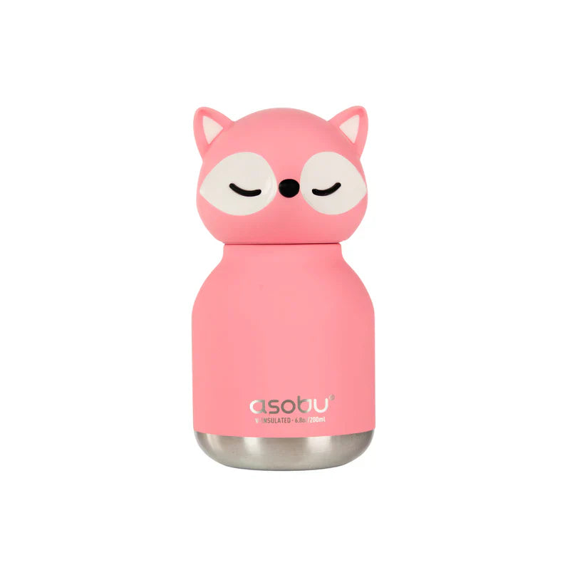 Asobu Mini Bestie Drinkfles Sleutelhanger 200ml | Roze Vos