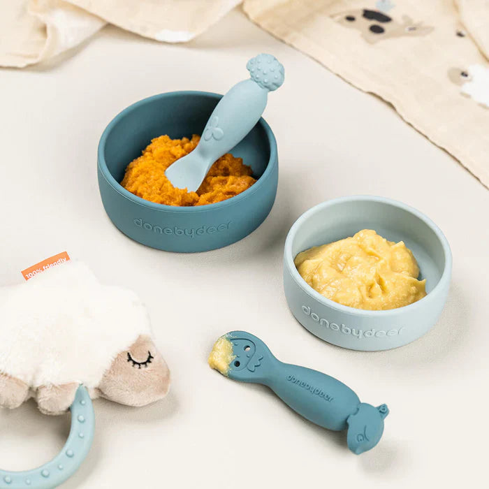 Done By Deer Silicone Kom Set 2st | Dotti Blue