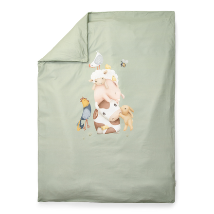 Little Dutch Dekbedovertrek Ledikant Little Farm 100x140 | Groen