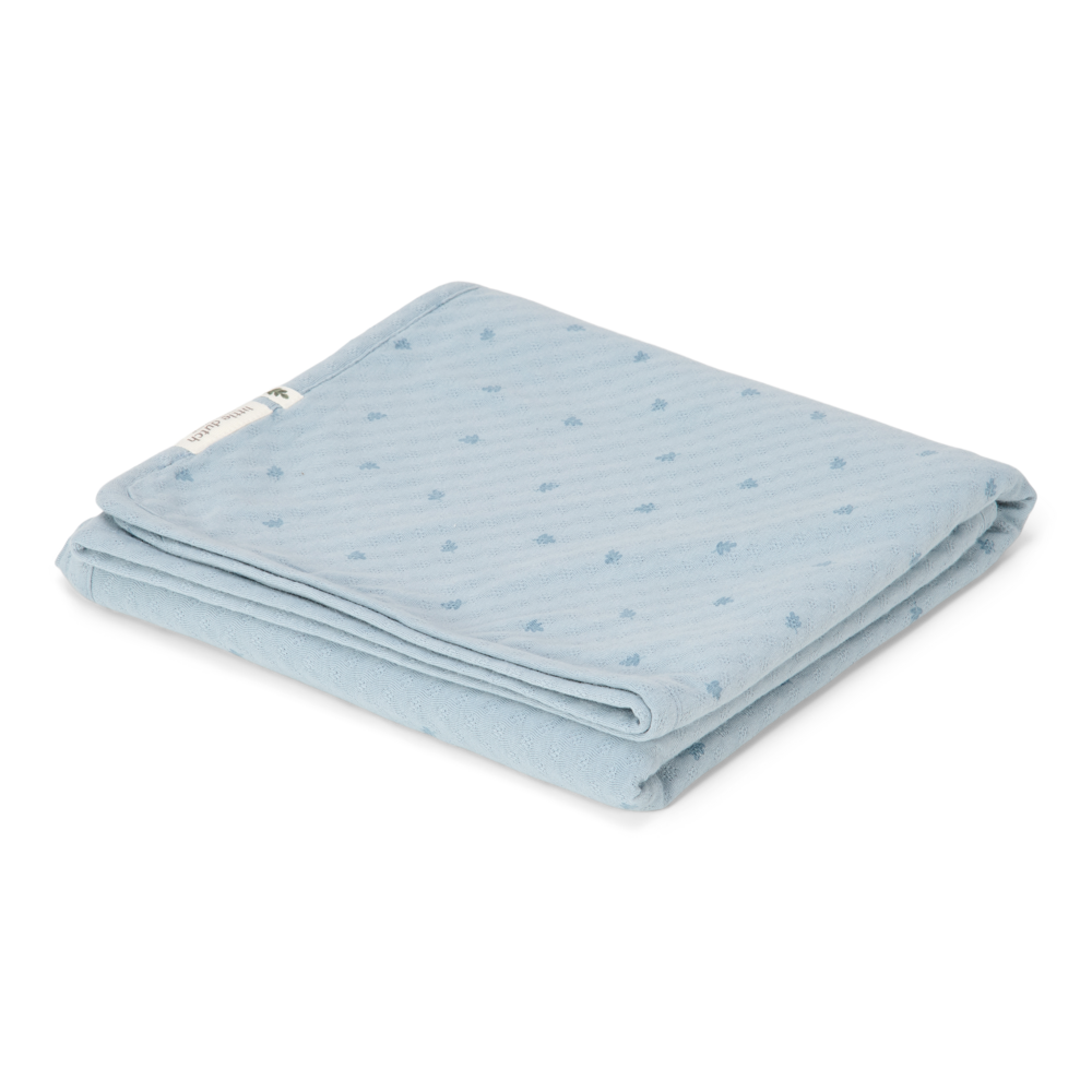 Little Dutch Ledikantdeken 110x140 | Pure Denim Blue