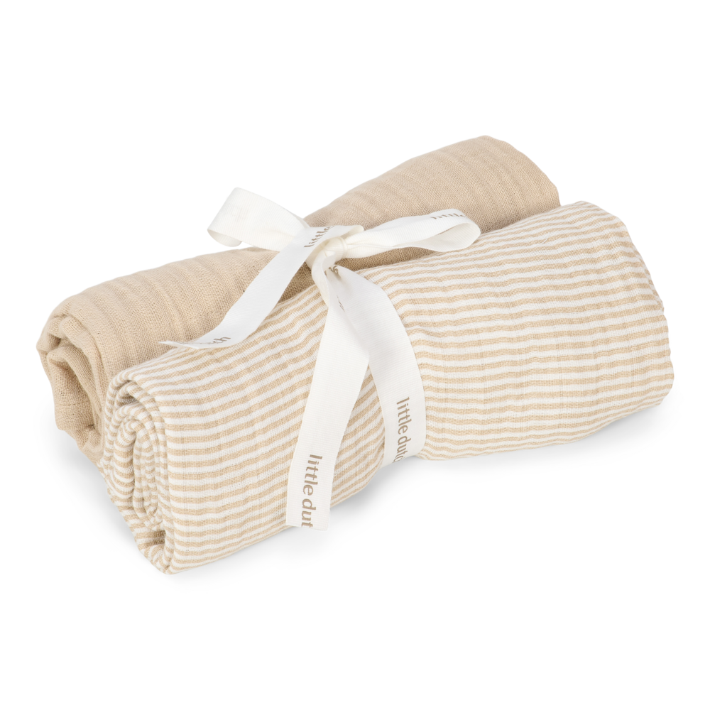 Little Dutch Swaddle Doeken Hydrofiel 70x70 | Pure Soft Beige