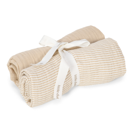 Little Dutch Swaddle Doeken Hydrofiel 70x70 | Pure Soft Beige